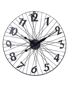 Часы настенные BICYCLE WHEEL D600мм черные металл Koopman