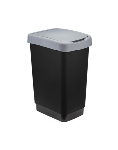 Контейнер для мусора Твин 25л серый пластик Idea