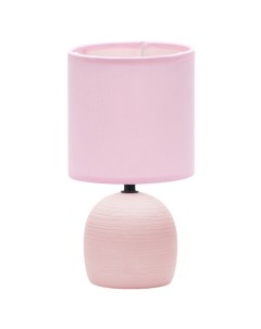 Лампа настольная Sheron E14 40Вт керамика ткань розовая Rivoli