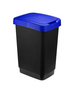 Контейнер для мусора Твин 25л синий пластик Idea