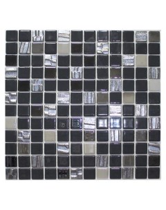 Мозаика стеклянная 31 7х31 7х0 4 Astro Black черная Vidrepur
