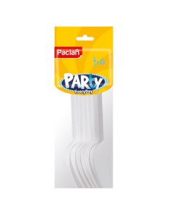 Набор вилок Party Every Day 6шт пластик белые Paclan