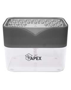 Дозатор 0 5л 13х9х10см для моющего средства с подставкой для губки пластик Apex