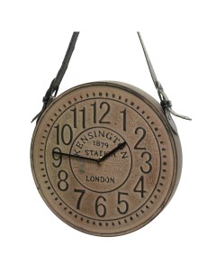Часы настенные с подвесом D300мм серые металл Kaemingk