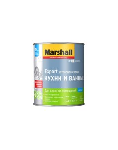 Краска в д для кухни и ванной BW 0 9л белая матовая арт 5248866 Marshall