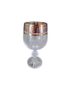 Набор бокалов Клаудия панто платина золото 6шт 230мл вино стекло Crystalex