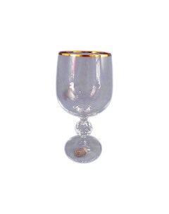 Набор бокалов Клаудия отводка золотом 6шт 230мл вино стекло Crystalex