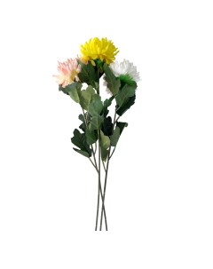 Искусственный цветок хризантема 13x13 см разноцветный полиэстер Без бренда