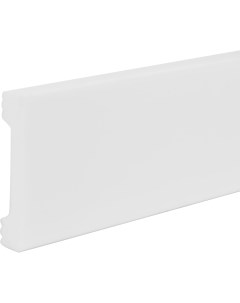 Плинтус напольный квадратный полистирол 8 см x 2 м цвет белый Nmc