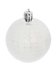 Елочный шар Диско шар o6 см пластик серебряный Без бренда