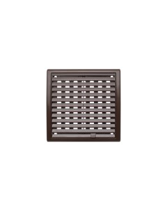 Решетка вентиляционная со шторкой 150x150 мм пластик цвет коричневый Equation