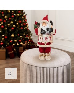 Фигура новогодняя Санта в красном 30см Без бренда