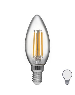 Лампа светодиодная LEDF E14 220 240 В 7 Вт свеча прозрачная 750 лм нейтральный белый свет Volpe