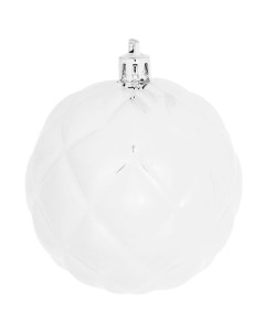 Елочный шар граненый o8 см пластик серебряный Без бренда