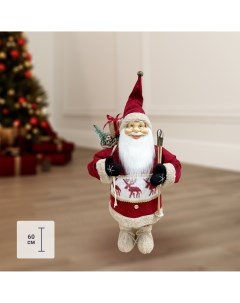 Фигура новогодняя Санта в красном 60см Без бренда