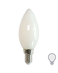 Лампа светодиодная LEDF E14 220 240 В 6 Вт свеча матовая 600 лм нейтральный белый свет Volpe