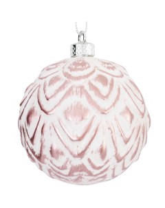 Елочный шар Loft o8 см пластик розовый Без бренда