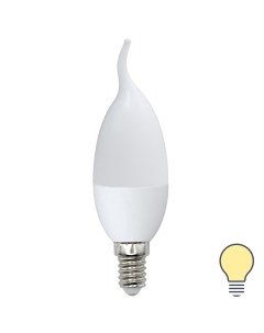 Лампа светодиодная E14 220 240 В 6 Вт свеча на ветру матовая 600 лм теплый белый свет Volpe