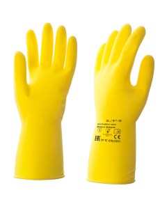 Перчатки латексные HQ размер 10 XL с хлопковым напылением Profiline