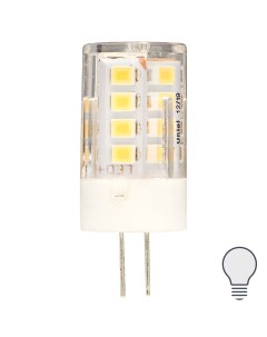 Лампа светодиодная JC G4 12 В 3 5 Вт кукуруза прозрачная 300 лм нейтральный белый свет Volpe