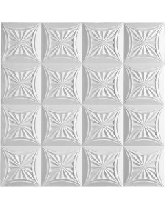 Плитка потолочная бесшовная полистирол белая Формат Сириус 50 x 50 см 2 м Format