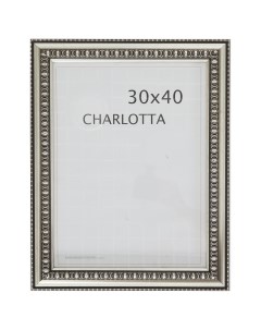 Рамка Charlotta 30х40 см пластик цвет серебро Без бренда