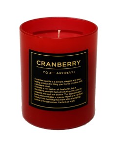 Свеча ароматическая Cranberry цвет красный Без бренда