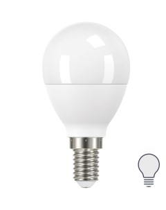 Лампа светодиодная P45 E14 175 250 В 7 2 Вт матовая 750 лм нейтральный белый свет Lexman