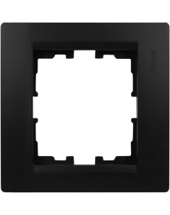 Рамка для розеток и выключателей Karina 1 пост горизонтальная цвет черный бархат Lezard