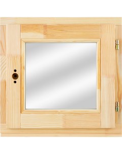 Окно деревянное одностворчатое сосна 460x470 мм ВxШ поворотное однокамерный стеклопакет цвет натурал Без бренда