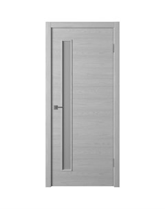 Дверь межкомнатная остеклённая финиш бумага ламинация цвет ясень серый 80x200 см с замком Verda