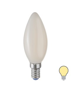 Лампа светодиодная филаментная свеча 6 Вт Е14 600 Лм матовая теплый белый свет Volpe