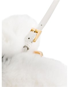 Prada пушистый брелок для ключей один размер белый Prada
