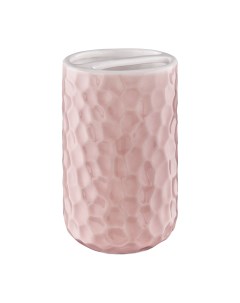 Стакан для зубных щеток с разделителем Rosy керамика цвет розовый Без бренда