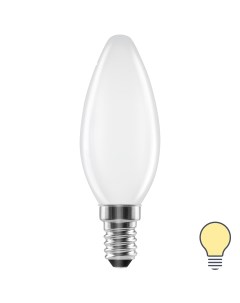 Лампа светодиодная E14 220 240 В 6 Вт свеча матовая 750 лм теплый белый свет Lexman
