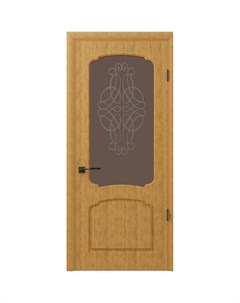 Дверь межкомнатная хелли остекленная шпон цвет дуб натуральный 80x200 см Без бренда