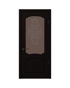 Дверь межкомнатная Хелли остекленная шпон цвет венге 70х200 см Без бренда
