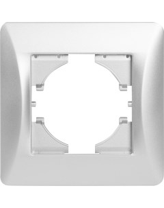 Рамка для розеток и выключателей Ugra С1110 004 1 пост цвет серебро Gusi electric