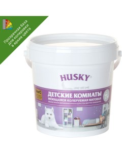 Краска для колеровки для детских комнат прозрачная база С 0 9 л Husky