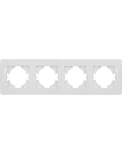 Рамка для розеток и выключателей Ugra С1140 001 4 поста цвет белый Gusi electric