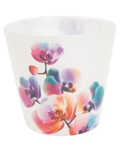 Горшок цветочный для орхидей o16 h14 5 см v1 6 л пластик прозрачный с декором Без бренда