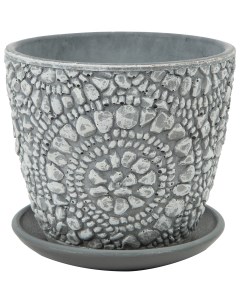 Горшок цветочный Камешки o17 5 h15 1 см v2 15 л керамика цвет серый Без бренда