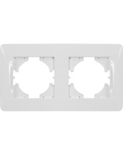 Рамка для розеток и выключателей Ugra С1120 001 2 поста цвет белый Gusi electric