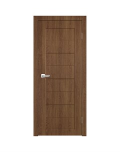 Дверь межкомнатная Тревизо глухая финиш бумага ламинация цвет дуб тернер коричневый 60x200 см Verda