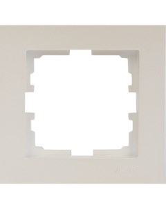 Рамка для розеток и выключателей Vesna 1 пост горизонтальная цвет жемчужный белый перламутровый Lezard