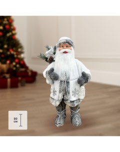 Фигура новогодняя Санта в белом 80см Без бренда