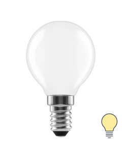 Лампа светодиодная E14 220 240 В 4 Вт шар матовая 400 лм теплый белый свет Lexman