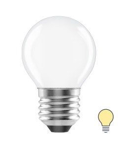 Лампа светодиодная E27 220 240 В 5 Вт шар матовая 600 лм теплый белый свет Lexman