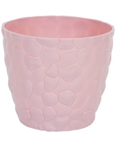 Кашпо Камни o18 h15 5 см v2 6 л пластик розовый Idea
