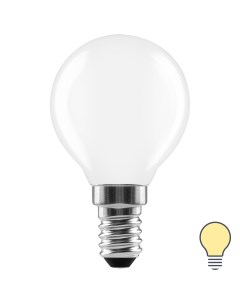 Лампа светодиодная E14 220 240 В 5 Вт шар матовая 600 лм теплый белый свет Lexman